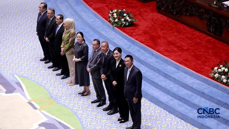 Dewan Perwakilan Rakyat (DPR) RI menggelar Rapat Paripurna ke-16 Masa Persidangan IV Tahun Sidang 2025-2026 pada Kamis (12/3/2026). (CNBC Indonesia/Muhammad Sabki)