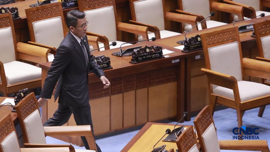 Dewan Perwakilan Rakyat (DPR) RI menggelar Rapat Paripurna ke-16 Masa Persidangan IV Tahun Sidang 2025-2026 pada Kamis (12/3/2026). (CNBC Indonesia/Muhammad Sabki)