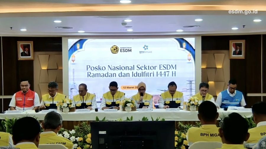 Konferensi pers pembukaan Posko Nasional Sektor ESDM Periode Hari Raya Idul Fitri 2026. (Tangkapan Layar Youtube/KementerianESDM)