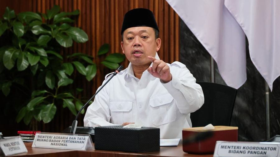 Menteri ATR/ Kepala BPN Nusron Wahid saat Rapat Koordinasi (Rakor) lanjutan Tim Terpadu Pengendalian Alih Fungsi Lahan Sawah, di Kantor Kementerian Koordinator (Kemenko) Bidang Pangan, Jakarta, Kamis (12/03/2026), Dok. Kementerian ATR/BPN