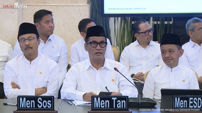 Amran Lapor Prabowo: Stok Beras RI 5,2 Juta Ton Cukup untuk 324 Hari