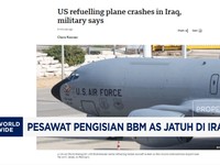 Video: Pesawat Pengisian BBM AS Jatuh di Irak Barat