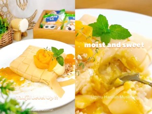 Resep Ketupat Pancake Mango Mooochii Pudding yang Lembut