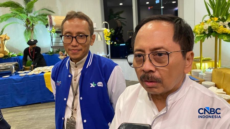 Direktur and Chief Regulatory Officer XLSMART, Merza Fachys, ditemui di Jakarta, Jumat malam (13/3/2026). (CNCB Indonesia/Novina)