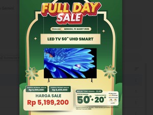 LED TV 50 UHD Smart Diskon Gede di Transmart Full Day Sale