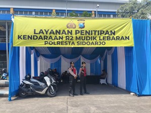 Polresta Sidoarjo Sediakan Penitipan Kendaraan Gratis untuk Pemudik
