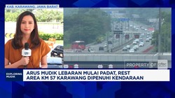 Arus Mudik Mulai Padat, Rest Area KM 57 Karawang Dipenuhi Kendaraan