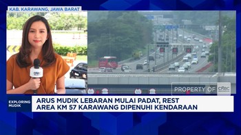 Arus Mudik Mulai Padat, Rest Area KM 57 Karawang Dipenuhi Kendaraan