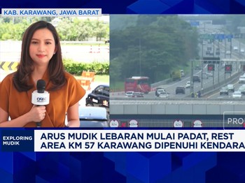 Arus Mudik Mulai Padat, Rest Area KM 57 Karawang Dipenuhi Kendaraan