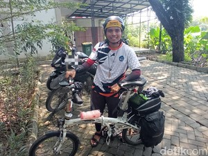 Cerita Jeni Mudik Rangkasbitung-Purbalingga Pakai Sepeda Saat Puasa