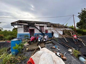 80 Rumah Warga di Tulang Bawang Porak Poranda Diterjang Puting Beliung