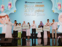 Karyawan PTFI Gelar Santunan & Ajak 700 Anak Yatim Buka Puasa Bersama