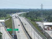 Kondisi Tol Trans Sumatra di musim mudik Lebaran 2026. (Dok. Hutama Karya)