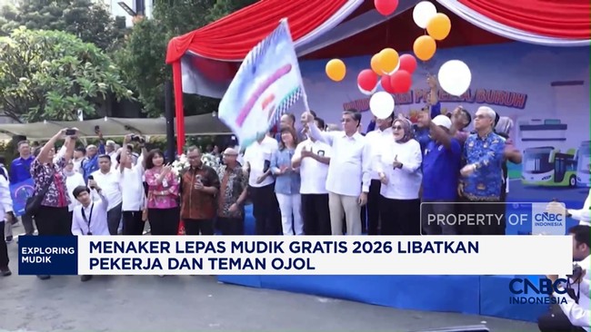 Video:Menaker Yassierli Lepas Mudik 2026 Libatkan Pekerja dan Teman Ojol