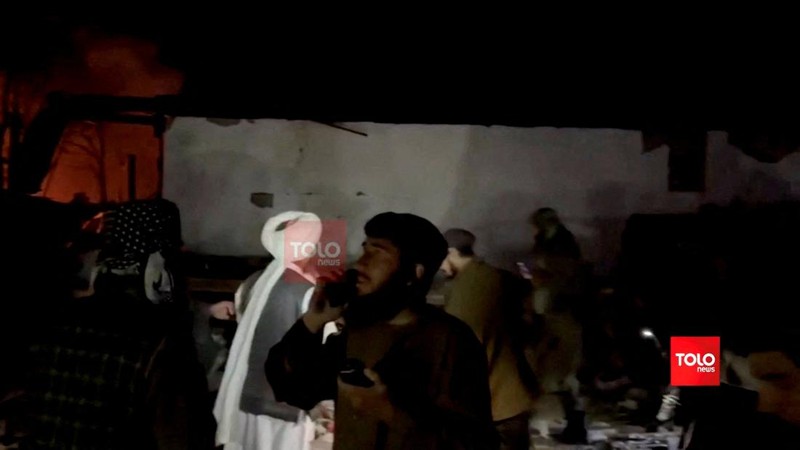 Kondisi rumah sakit rehabilitasi pengguna narkoba yang hancur akibat serangan udara Pakistan di Kabul, Afghanistan, Selasa (17/3/2026). (REUTERS/Sayed Hassib)