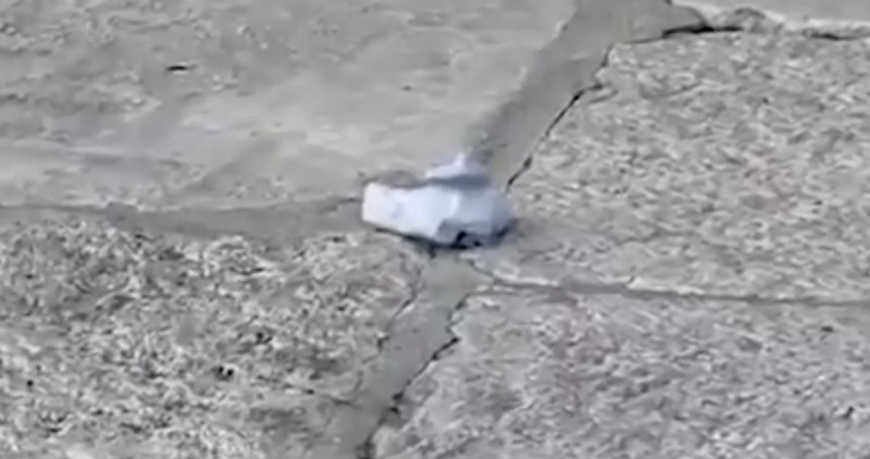 Sebuah area di kompleks Al-Aqsa, yang dikenal oleh orang Yahudi sebagai Bukit Bait Suci, diberi garis pembatas oleh setelah polisi Israel mengatakan mereka menemukan pecahan rudal di Kota Tua Yerusalem, Senin (16/3/2026). (Israel Police/Handout via REUTERS)