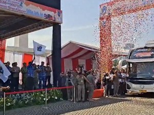 Pramono Lepas 744 Bus Mudik Lebaran Gratis, Diikuti 34 Ribu Warga