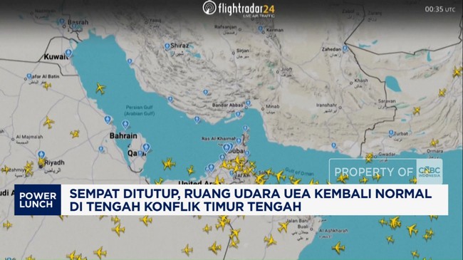 Video: Sempat Ditutup Efek Perang, Ruang Udara UEA Kembali Normal