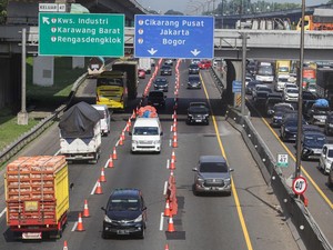 Lalin Tol Japek Padat, Contraflow Diberlakukan di Km 47-65