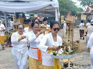 Jelang Nyepi, Umat Hindu di Palembang Gelar Tawur Kesanga