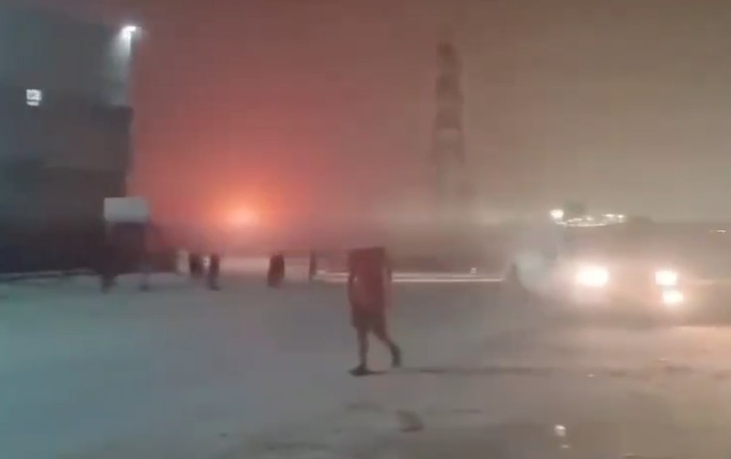 Ledakan terjadi di Riyadh menyusul serangkaian serangan rudal yang menargetkan ibu kota Saudi. (Tangkapan Lyar Video/X)