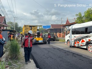 Pemprov Sulsel Kebut Proyek Jalan MYP Ruas Pangkajene-Rappang di Sidrap