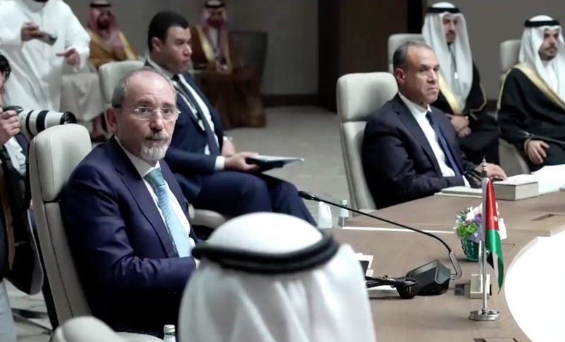 Pertemuan para menteri Arab dan Islam tentang keamanan regional di Riyadh, Arab Saudi, Kamis (19/1/2026). (Saudi Press Agency/Handout via REUTERS)