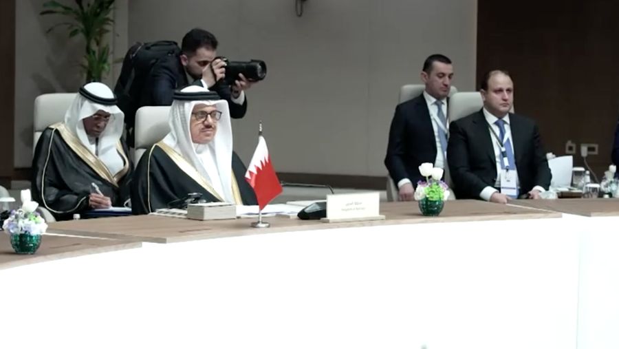 Pertemuan para menteri Arab dan Islam tentang keamanan regional di Riyadh, Arab Saudi, Kamis (19/1/2026). (Saudi Press Agency/Handout via REUTERS)