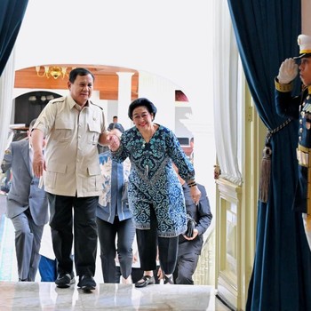 Momen Prabowo Bertemu Megawati di Istana Merdeka 2 Jam Lebih