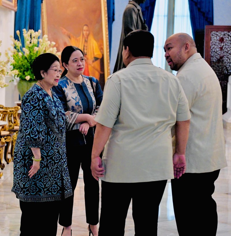 Presiden RI Prabowo Subianto melakukan pertemuan dengan Presiden ke-5 RI sekaligus Ketua Umum Partai Demokrasi Indonesia Perjuangan (PDI-P) Megawati Soekarnoputri di Istana Kepresidenan, Jakarta, Kamis (19/3/2026). (Laily Rachev - Biro Pers Sekretariat Presiden)