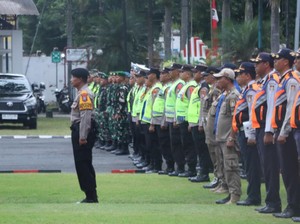 377 Personel Gabungan Amankan Malam Takbiran di Blitar Kota