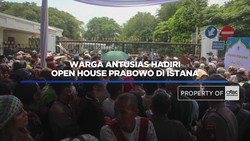 Video; Warga Antusias Hadiri Open House Prabowo di Istana