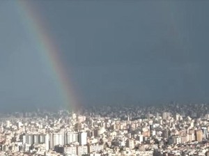 Video: Pelangi Ganda di Langit Pagi Beirut Setelah Malamnya Diserang Israel