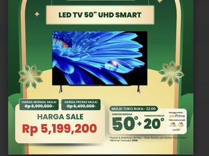 LED TV 50 UHD Smart Diskon Jumbo di Transmart Full Day Sale