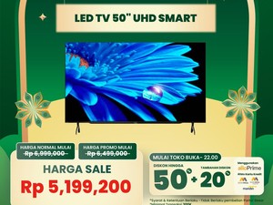 LED TV 50 Inch UHD Smart Rp 5,1 Juta di Transmart Full Day Sale