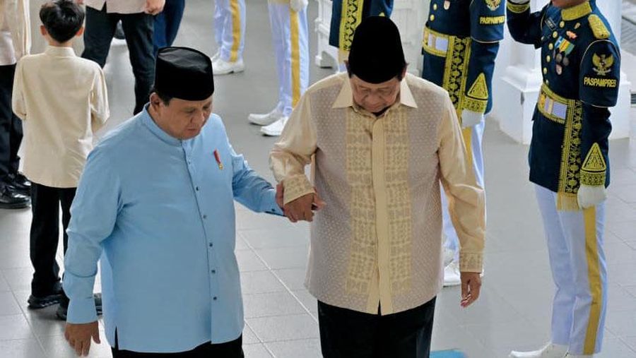 Kehadiran para pejabat negara dan tokoh bangsa mewarnai gelar griya Hari Raya Idulfitri 1447 Hijriah yang diselenggarakan Presiden Prabowo Subianto di Istana Kepresidenan Jakarta, Sabtu (21/3/2026). (Dok. BPMI Setpres)