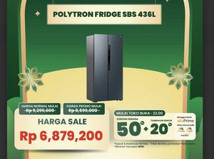 Kulkas Side by Side 436L Banting Harga di Transmart Full Day Sale