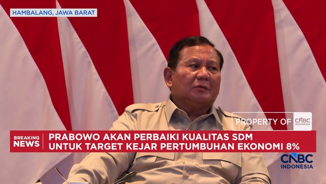 Video: Prabowo Akan Perbaiki Kualitas SDM Kejar Pertumbuhan Ekonomi 8%