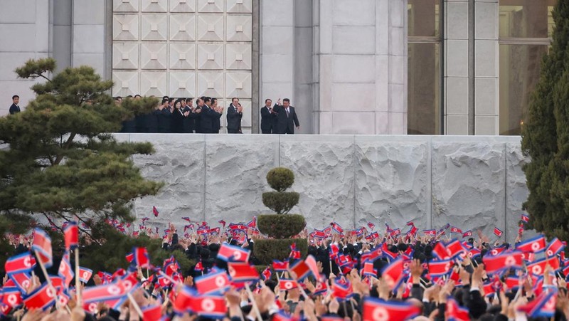 Badan legislatif Korea Utara (Korut) telah memilih kembali Kim Jong Un sebagai Presiden, Senin (23/3/2026). (via REUTERS/KCNA)