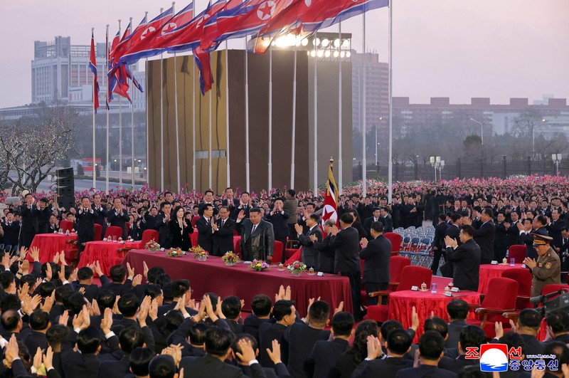Badan legislatif Korea Utara (Korut) telah memilih kembali Kim Jong Un sebagai Presiden, Senin (23/3/2026). (via REUTERS/KCNA)