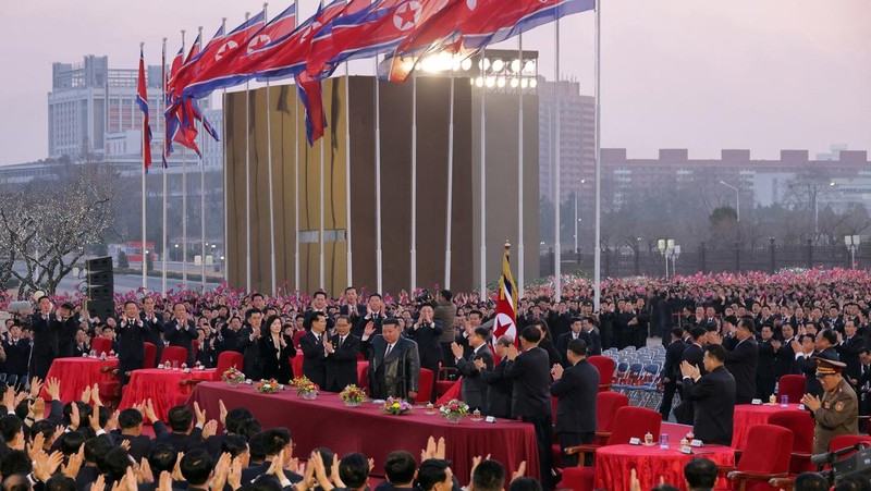 Badan legislatif Korea Utara (Korut) telah memilih kembali Kim Jong Un sebagai Presiden, Senin (23/3/2026). (via REUTERS/KCNA)