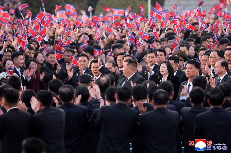 Badan legislatif Korea Utara (Korut) telah memilih kembali Kim Jong Un sebagai Presiden, Senin (23/3/2026). (via REUTERS/KCNA)