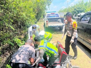 Kecelakaan di Jalan Trans Kalimantan, Diduga Sopir Kurang Konsentrasi