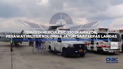 Video:Pesawat Militer Kolombia Jatuh Saat Lepas Landas