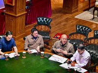 Presiden Prabowo bersama Menteri Investasi Rosan Roeslani & beberapa Menteri Kabinet Merah Putih lainnya di Hambalang. (Instagram/sekretariat.kabinet)