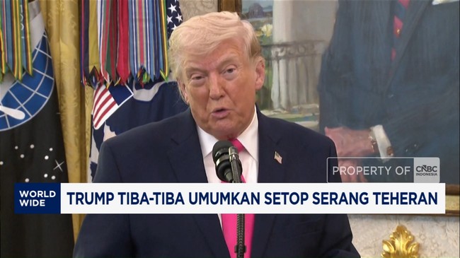 Video: Trump Tiba-tiba Umumkan Setop Serang Teheran