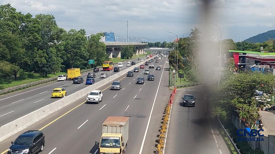 Arus lalu lintas di Tol Purbaleunyi lengang di H+4 Idulfitri, Rabu (25/3/2026). (Dok. Detikcom/Whisnu Pradana)