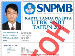 Kartu Peserta UTBK SNBT 2026 Diprint Ukuran Berapa? Cek Batas Akhir Unduhnya!
