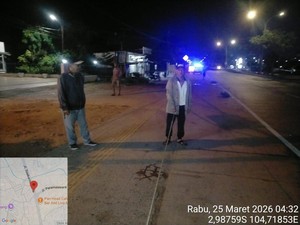 Pejalan Kaki di Palembang Tewas Usai Ditabrak Truk