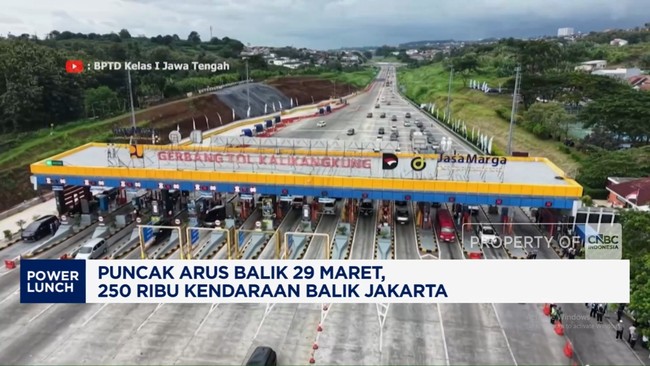 Video: Puncak Arus Balik 29 Maret, 250 Ribu Kendaraan Balik Jakarta